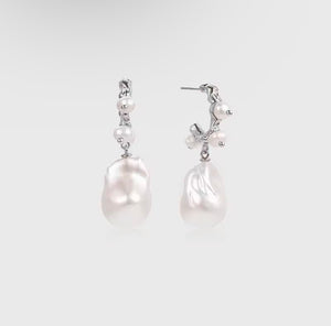 Vintage Baroque Pearl Earrings