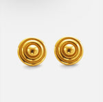 Two tones round earrings