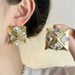 Sparkling Square Earrings