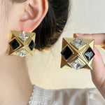 Sparkling Square Earrings