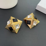 Sparkling Square Earrings