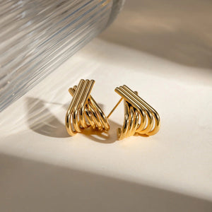 Line X-shaped Earrings