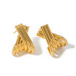 Line X-shaped Earrings