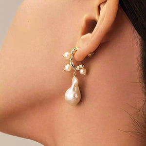 Vintage Baroque Pearl Earrings