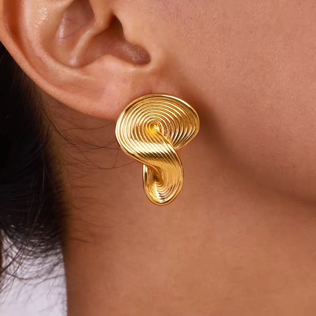 Twisted Ribbed Earrings