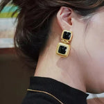 Geometric Square Earrings