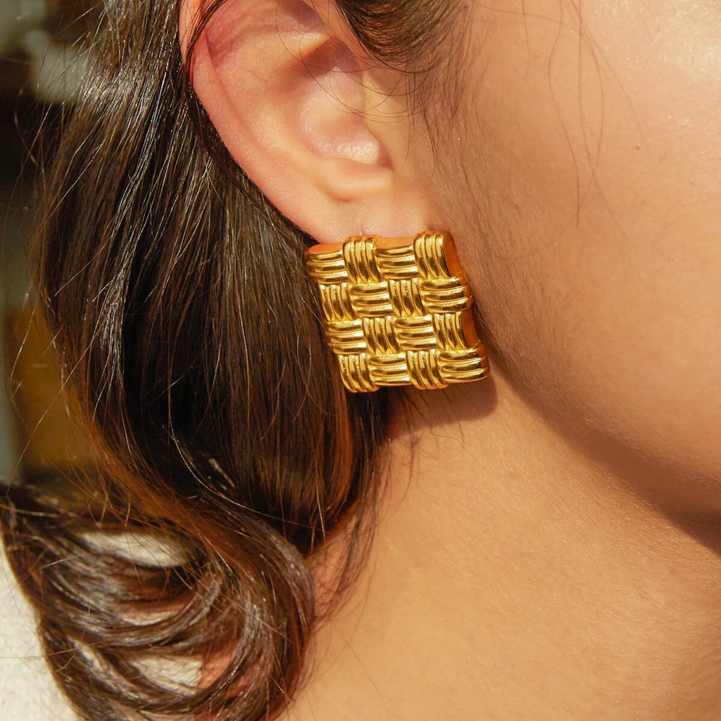 Square Stud Earrings