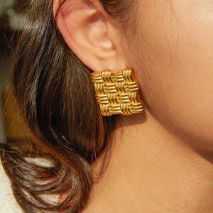 Square Stud Earrings